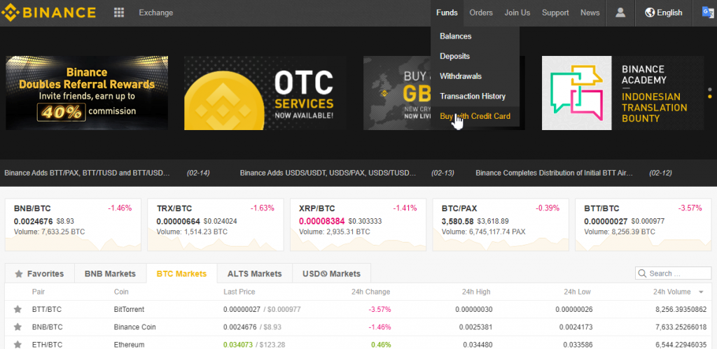 How Do I Buy Bitcoin Btc On Binance W My Credit Card Coinzodiac - 