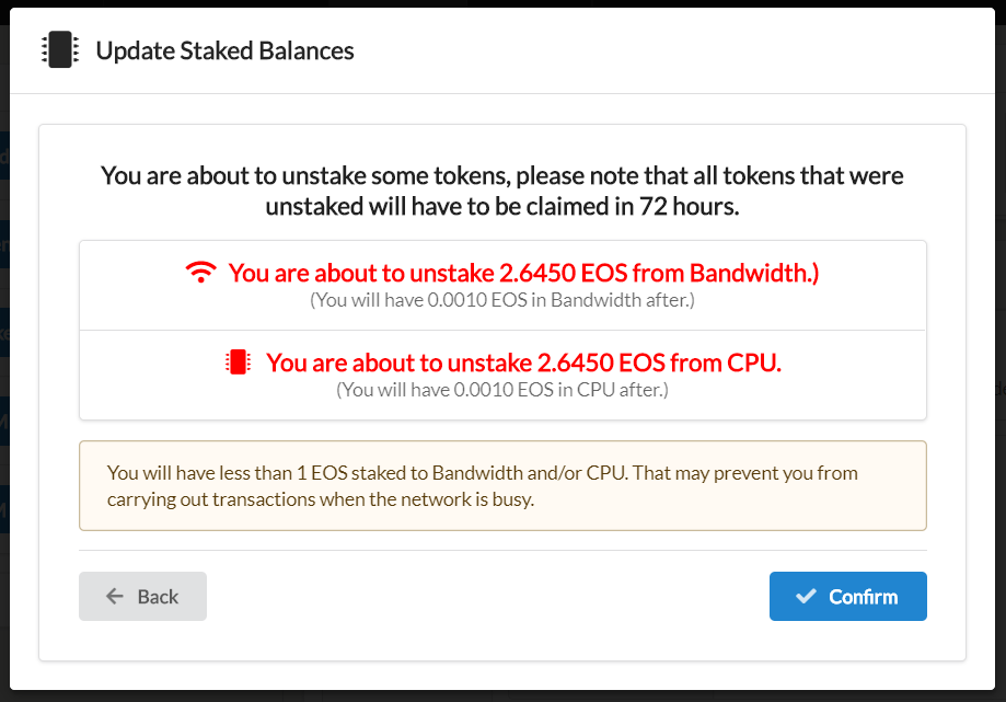 How to Unstake your EOS
