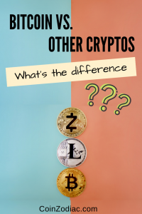 Bitcoin vs other cryptocurrencies. coinzodiac